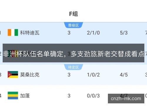 非洲杯队伍名单确定,多支劲旅新老交替成看点 非洲杯队伍名单确定,多支劲旅新老交替成看点